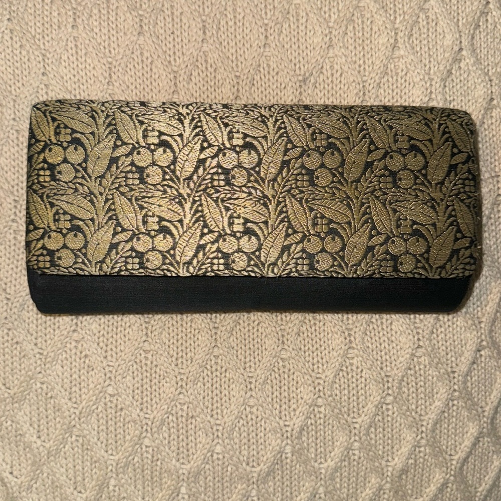 Vintage Gold and Black Clutch Purse
